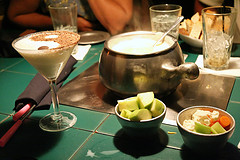 Fondue can be messy and entertaining, as well as classy!