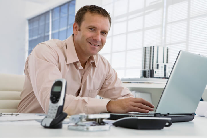 Man using computer