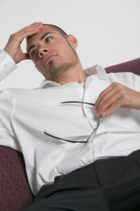 stressed out man, reclining