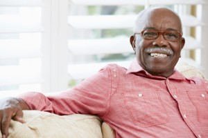 Senior man, smiling, portrait
