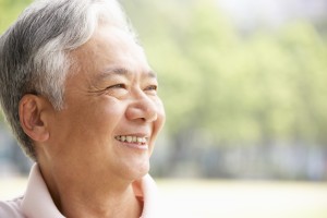 senior man smiling