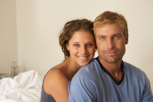 Romantic couple, embracing