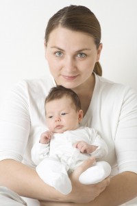 young mother with baby