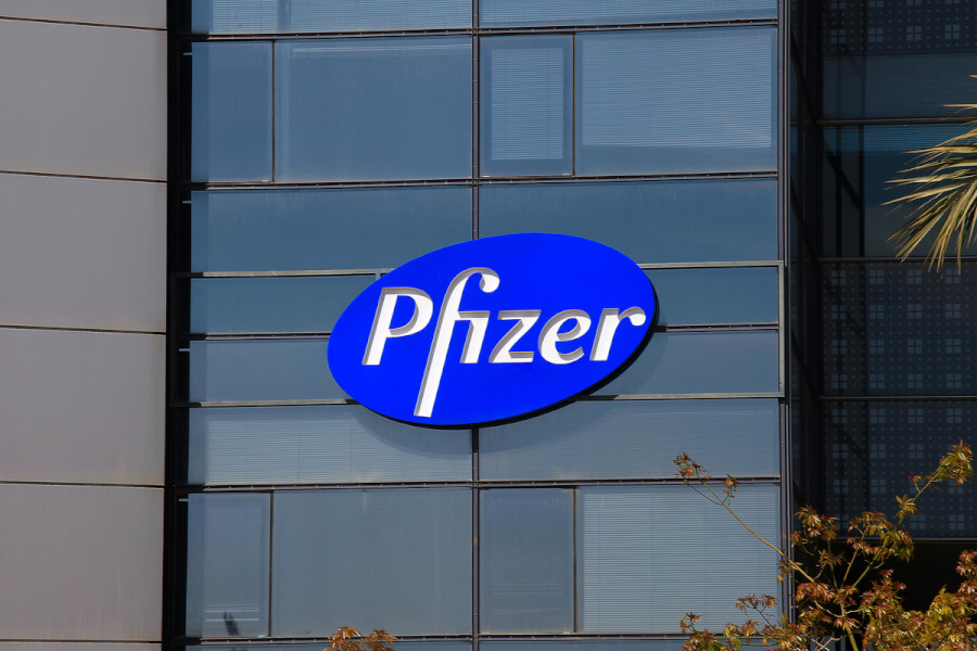 Pfizer sign.
