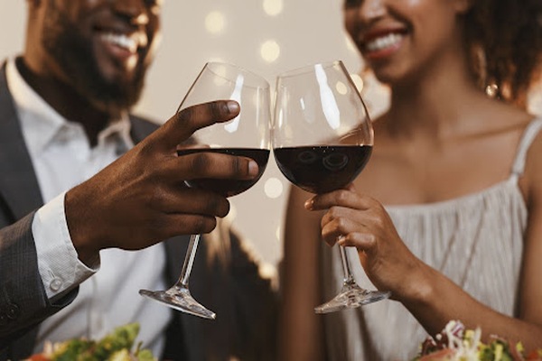 Young couple drinking red wine 2 Young couple drinking red wine 2
