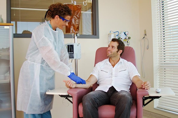 Patient getting chemotherapy Patient getting chemotherapy