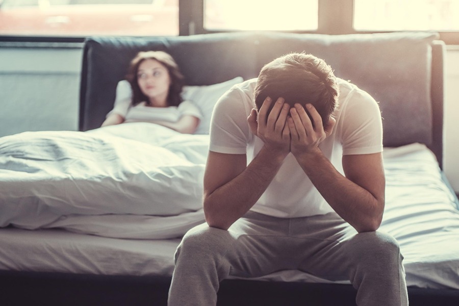 Unhappy couple