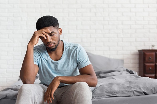 Sad man thinking Sad man thinking