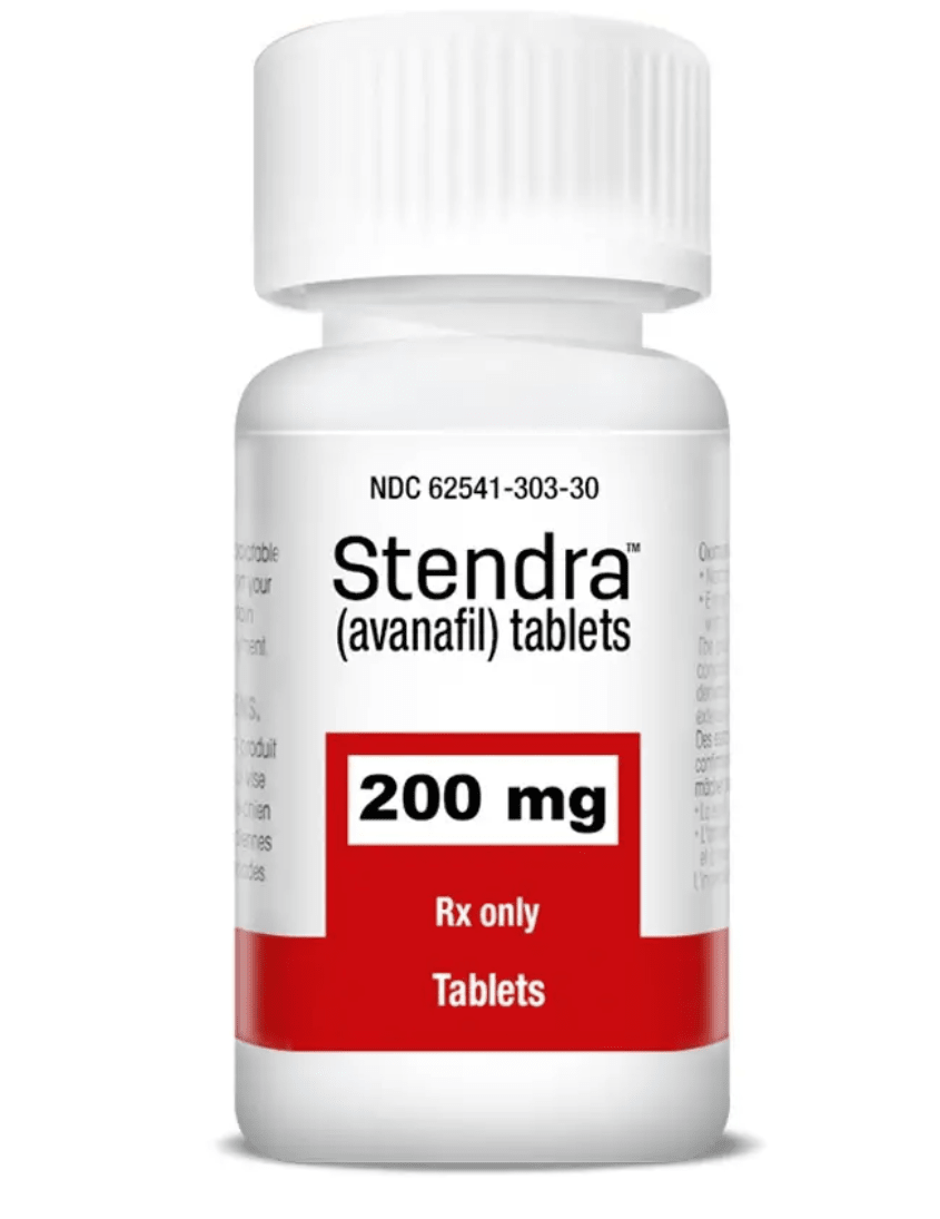 Bottle of Stendra bottle of Stendra tablets