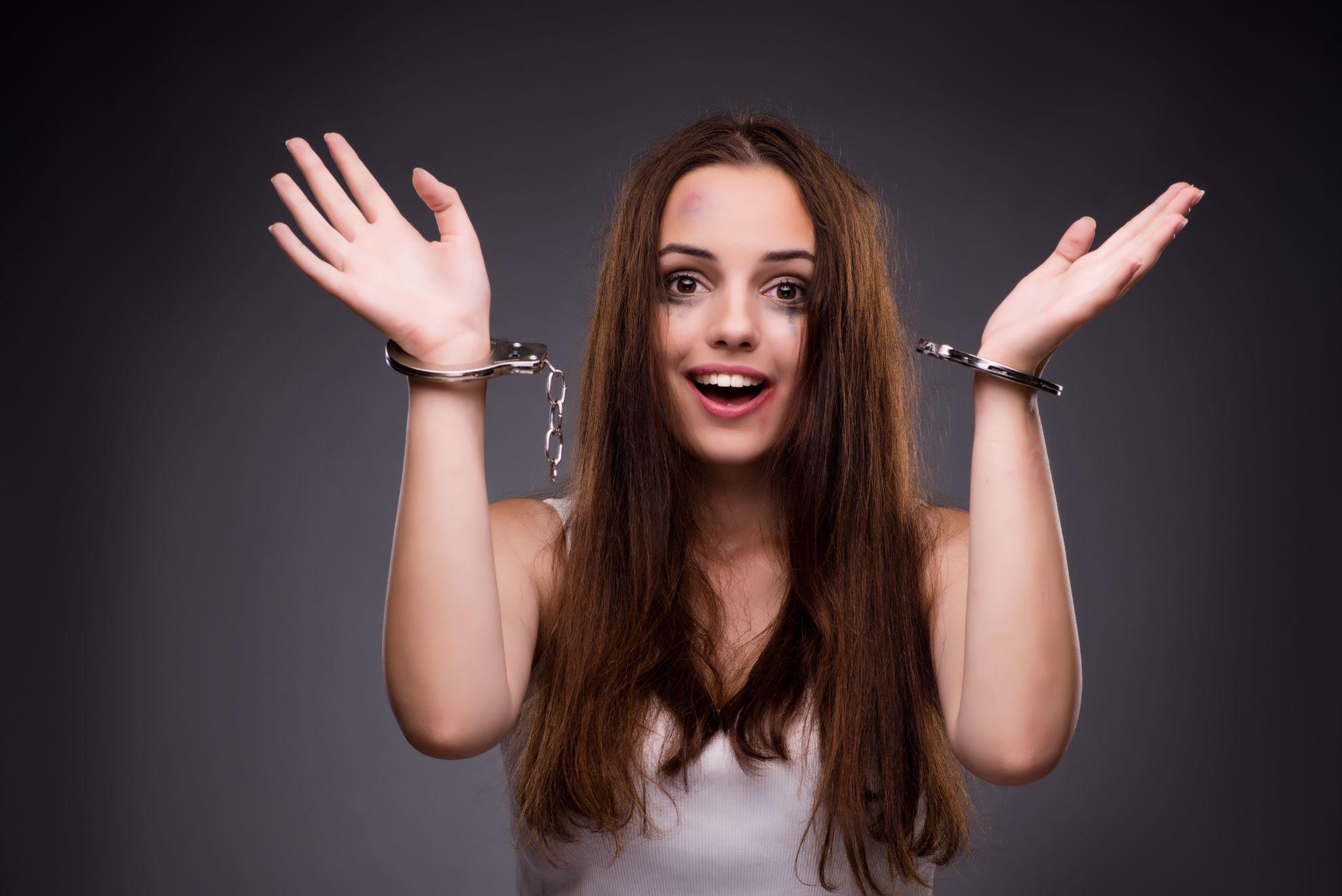 girl with broken handcuffs