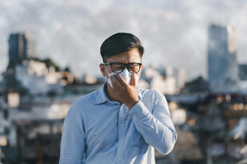 person wearing a mask