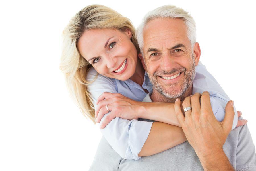 smiling middle-aged couple