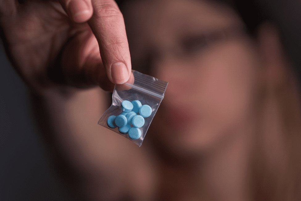 small blue tablets