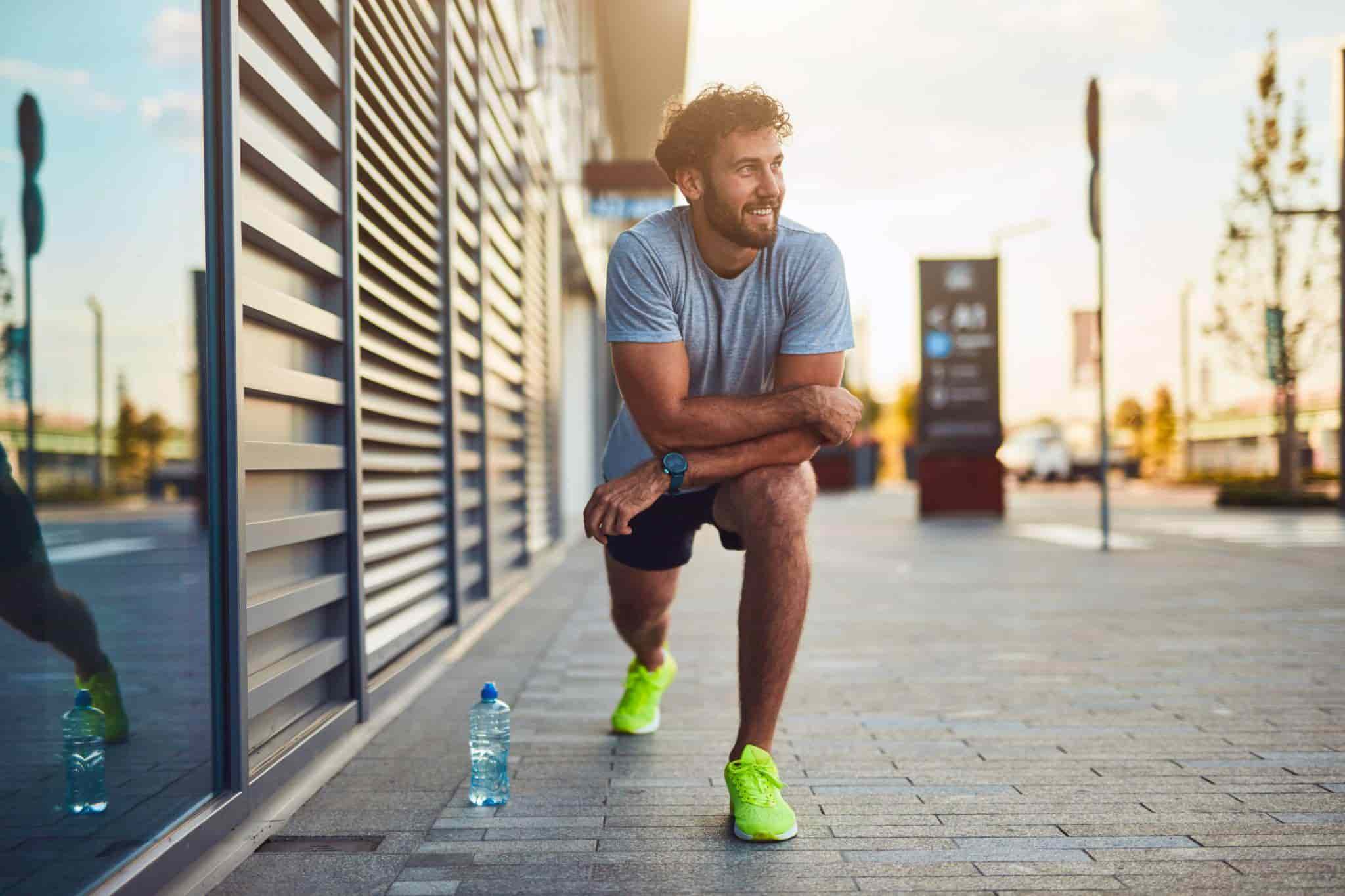 young man exercising outdoors