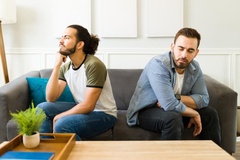 gay couple in a counseling session