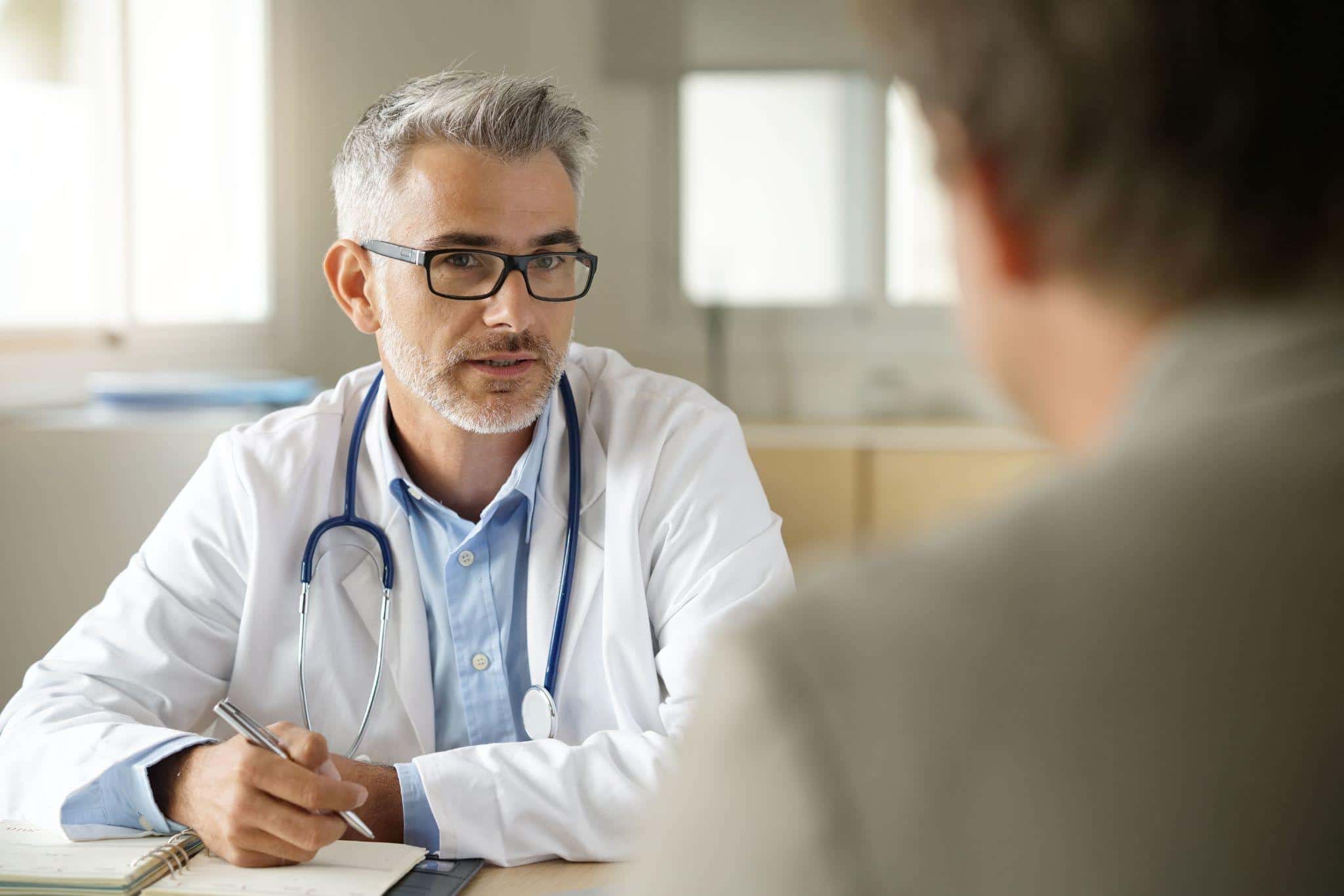 patient at the doctor's discussing viagra