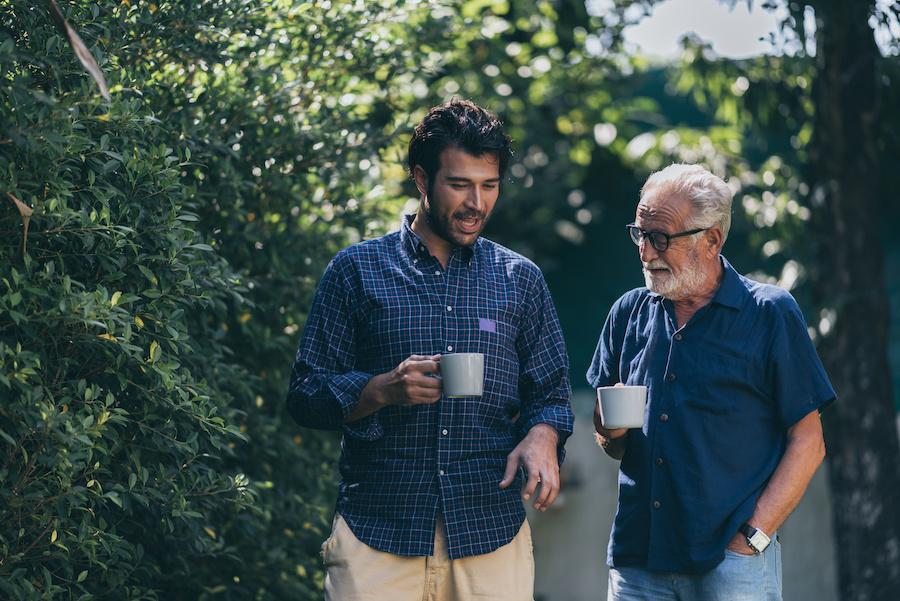 son and dad talking about ED history in the family