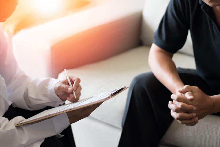 doctor explaining ED solutions to a patient