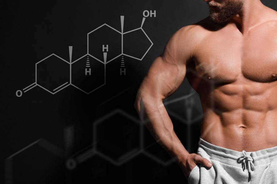 fit and healthy young man showing off his upper body muscles