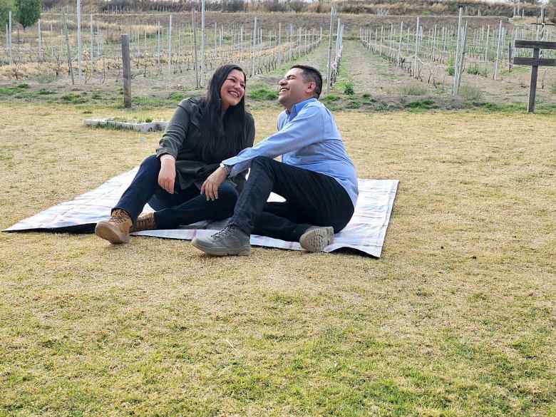 javier and his wife outdoors