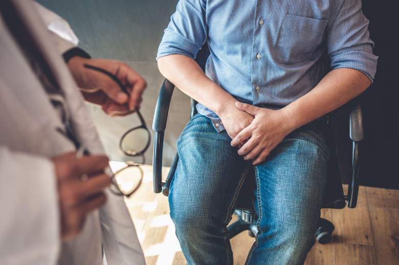 man at a doctor's consultation discussing ED