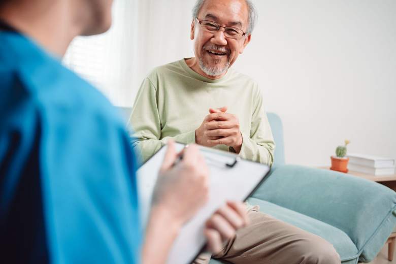 senior on a doctor's appointment about ED