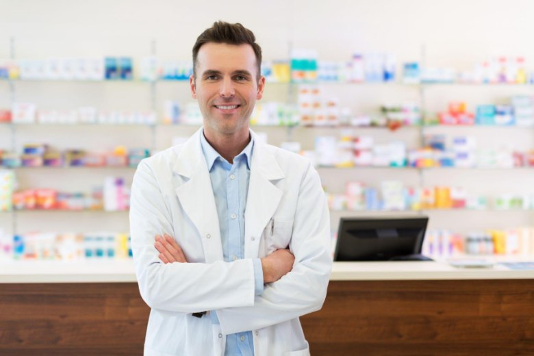male pharmacist at a drugstore