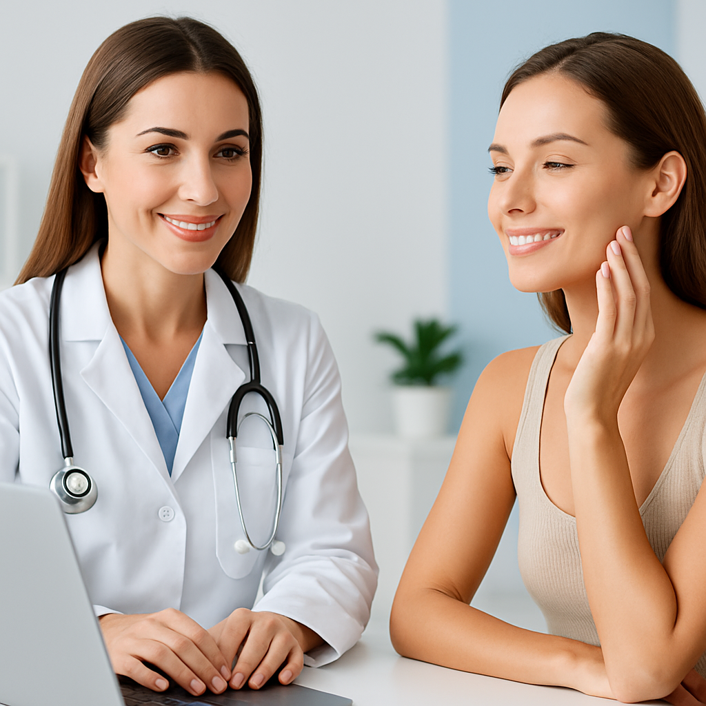 Side by side tubes representing azelaic acid vs tretinoin for treating acne on adult skin.