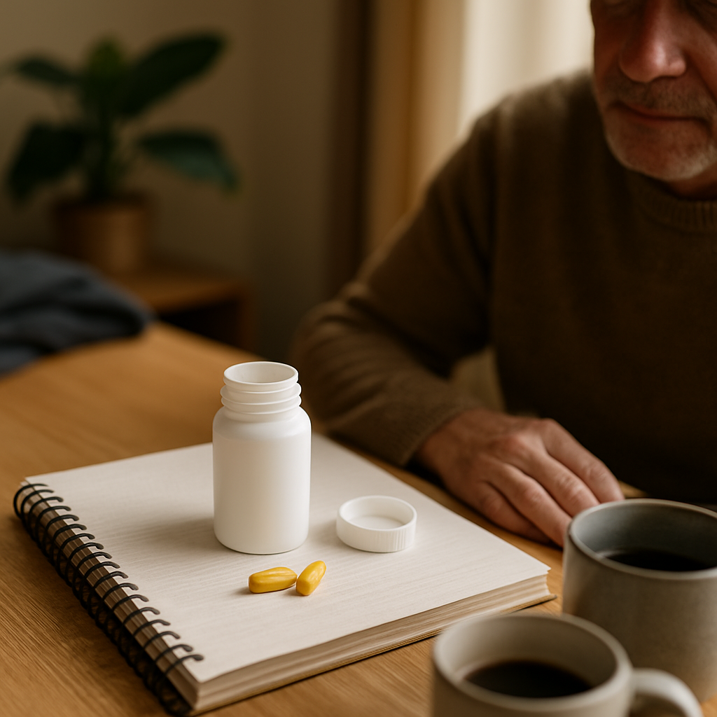 Pharmacist holding doxycycline for gonorrhea capsules with patient consultation notes.