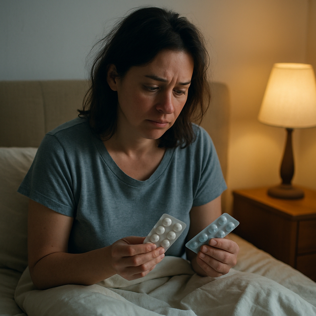 Two prescription sleep aid bottles representing eszopiclone vs zolpidem for insomnia treatment.