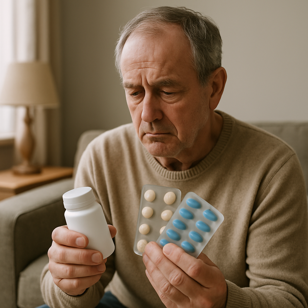 Memantine vs donepezil tablets shown side by side for Alzheimer's treatment comparison.