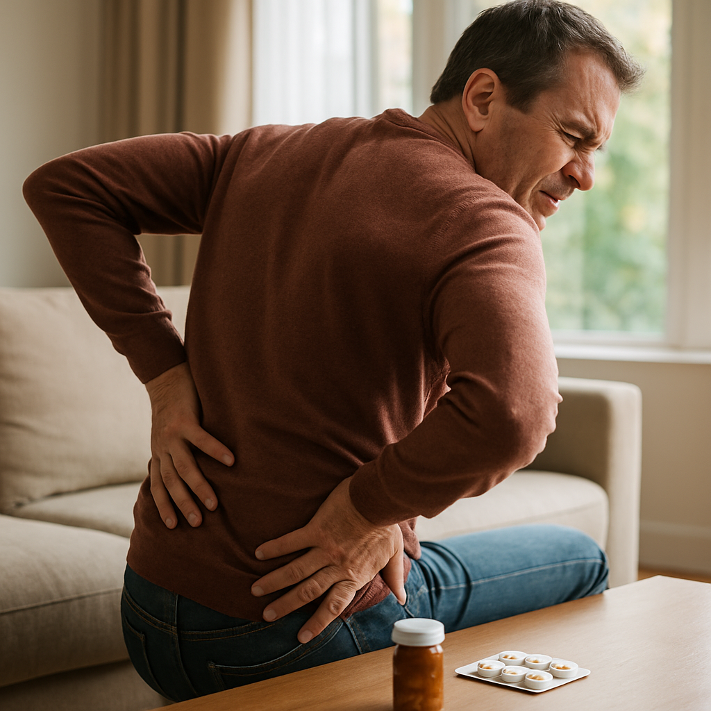 Naproxen vs ibuprofen tablets compared side by side for back pain relief.