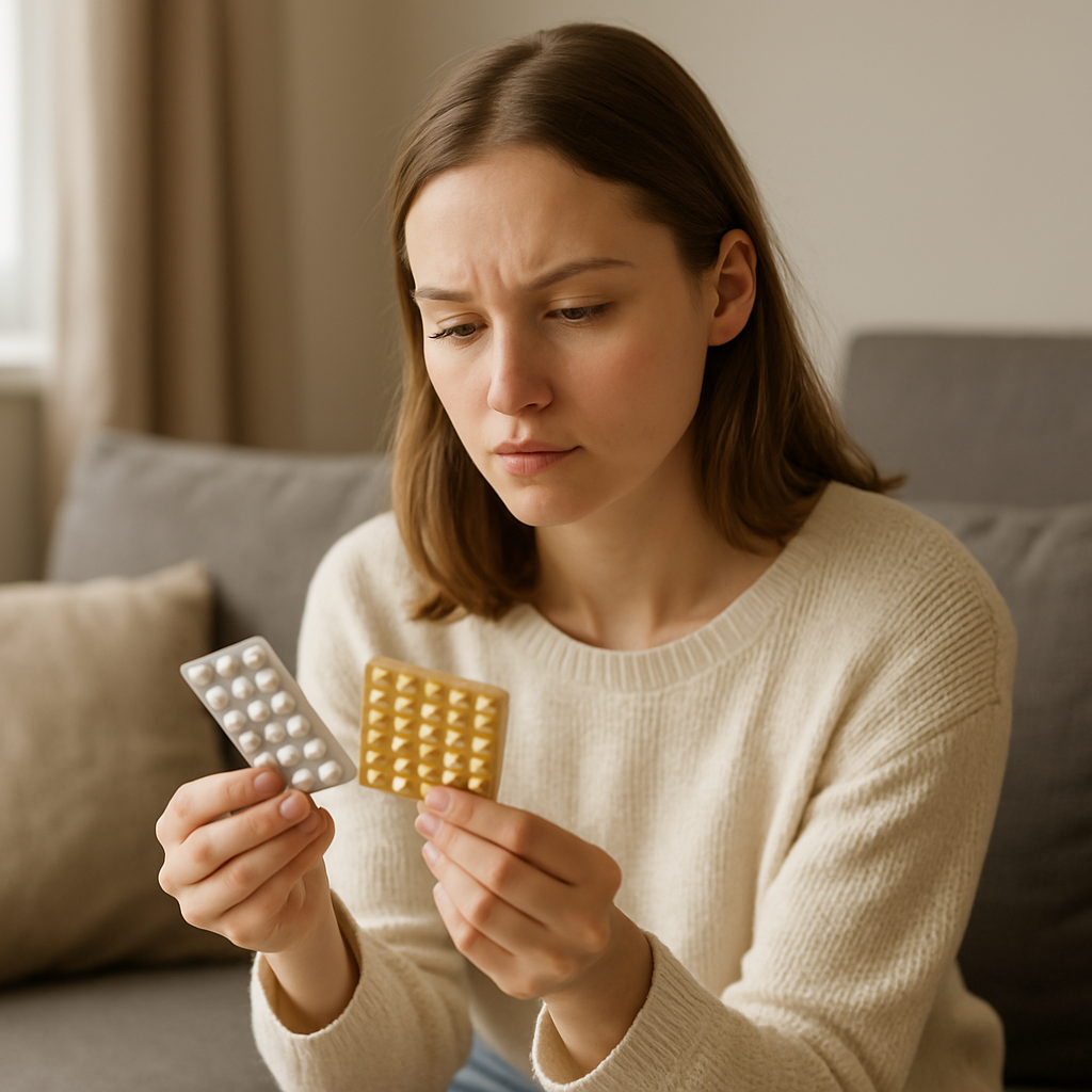 Two progestin-only birth control pill packs illustrating the norethindrone vs drospirenone comparison.
