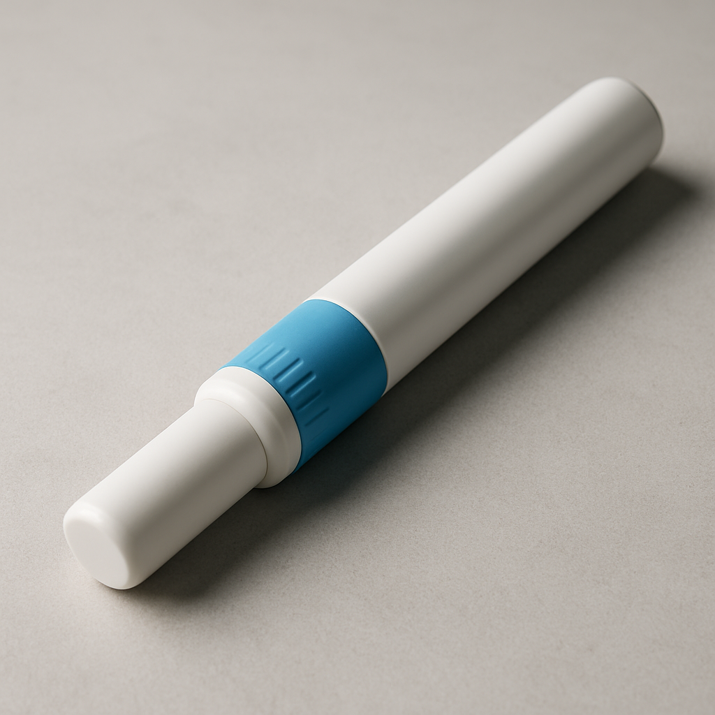 Patient holding a tirzepatide injection pen used for weight loss treatment. — tirzepatide for weight loss